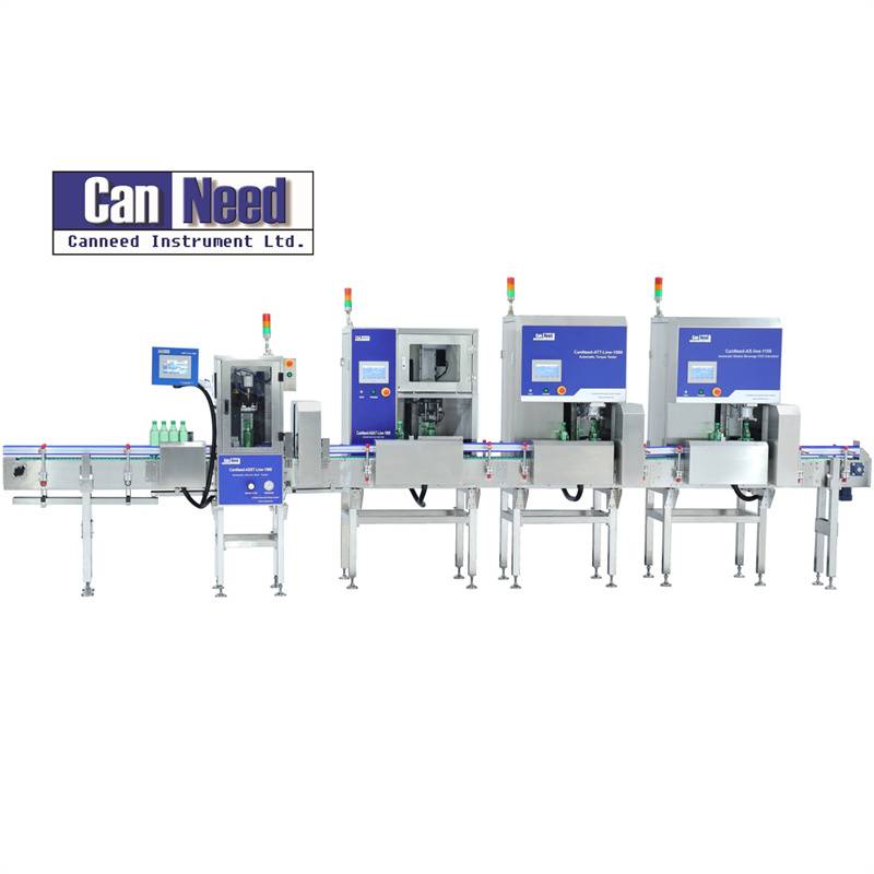 Testador multiparâmetro automático para bebidas CanNeed AMPT Line 1000 para garrafas PET