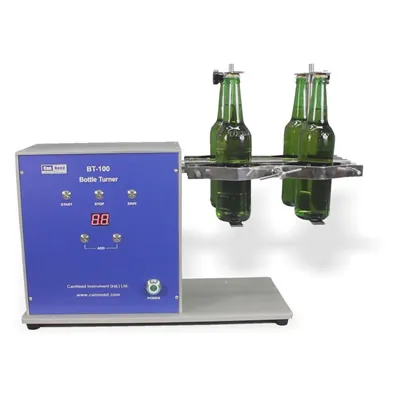 Agitador de garrafas CanNeed-BT-100 girando amostras de cerveja para medição de oxigênio