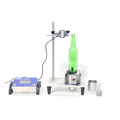 Testador automático de perpendicularidade CanNeed VAT-300 para garrafas de vidro medindo desvio vertical