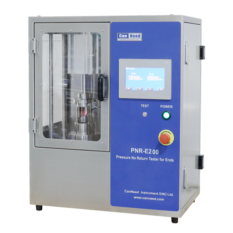 Testador de Pressão No Return CanNeed PNR-E200 para ensaio de tampas de latas