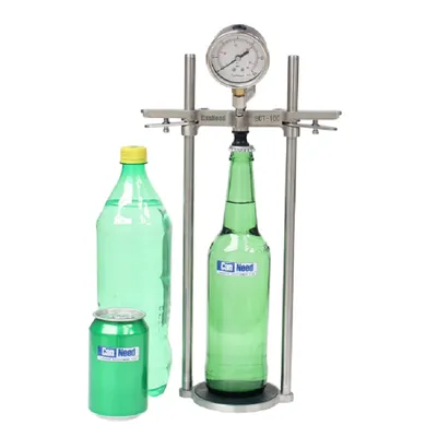 Testador de CO₂ e testador de pressão CanNeed-BCT-100 para garrafas de bebidas de vidro e PET