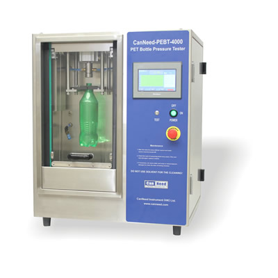 Testador de ruptura de garrafas PET CanNeed PEBT-4000 com tela touch