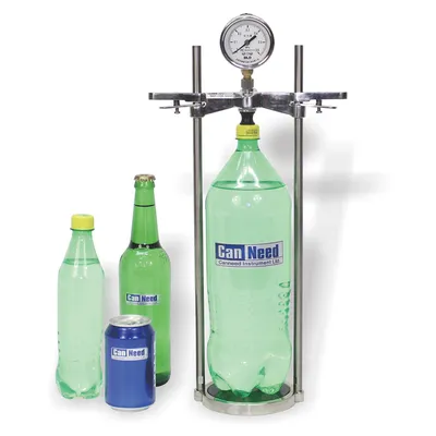 Testador de CO₂ e de pressão CanNeed para garrafas e latas de bebidas gaseificadas