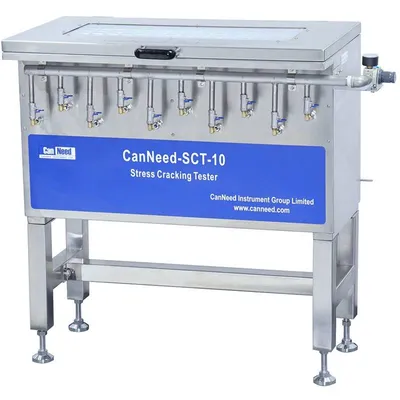 Testador de fissuração sob tensão CanNeed-SCT-10 com suportes para garrafas PET