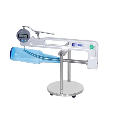 Medidor digital de espessura de parede de garrafas BWTG-200 medindo paredes de garrafas de vidro de 0–10 mm