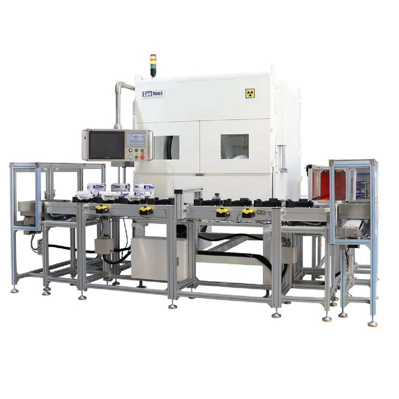 Linha automatizada de inspeção END por raios X AXDL-1000 com braço robótico