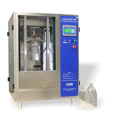 Testador de pressão para garrafas PET CanNeed PEBT-4000S (versão Plus) para ensaio de ruptura e de pressão definida