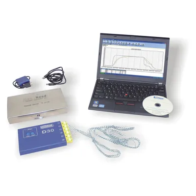 Kit CanNeed-TRK-300 com registrador de dados D30, termopares, caixa de barreira térmica e software de análise de temperatura