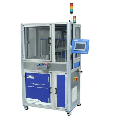 Testador Automático de Flambagem AEBT-1000 medindo a resistência à pressão de tampas