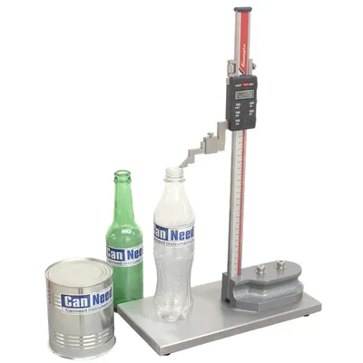 Medidor Digital de Altura de Latas CanNeed-DHG-300 utilizado em laboratório e linhas de produção