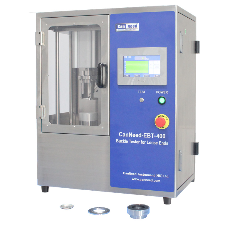 Testador de flambagem CanNeed-EBT-400 para tampas soltas de latas, com fixação pneumática e display de pressão, faixa de 0–900 kPa