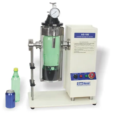 Calculadora de CO₂ AutoShaker CanNeed-AS-100 para garrafas de vidro, PET e latas
