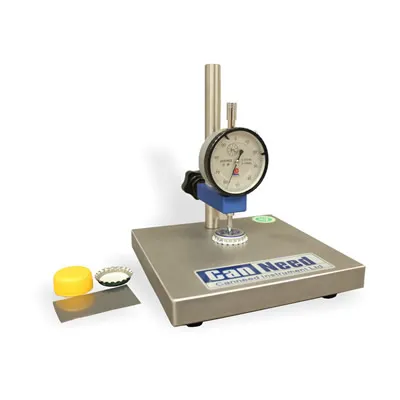 Testador de altura e espessura de tampas coroa CanNeed-HDY em aço inoxidável, faixa de 0–10 mm, precisão de 0,01 mm