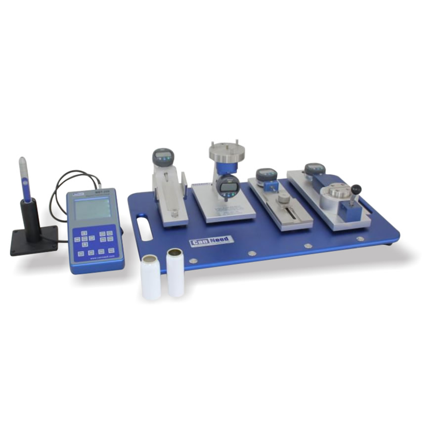 Mesa de medição de latas de aerossol ACMD-200 com indicador Mitutoyo para inspeção de CQ